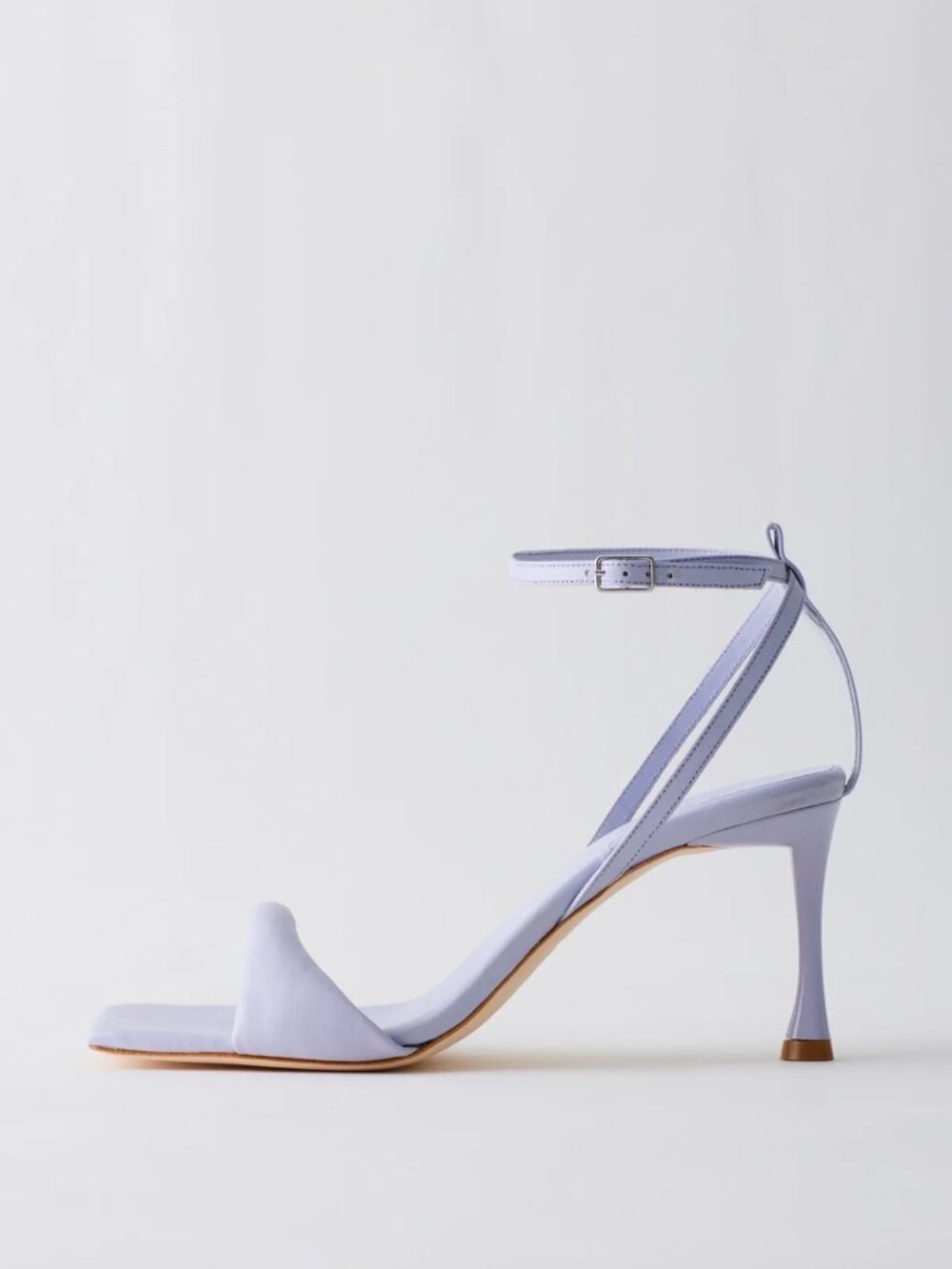 Tibi Hugh Sandal Lavender Nappa Leather Strappy Heels Sz 39.5 - Picture 2 of 8